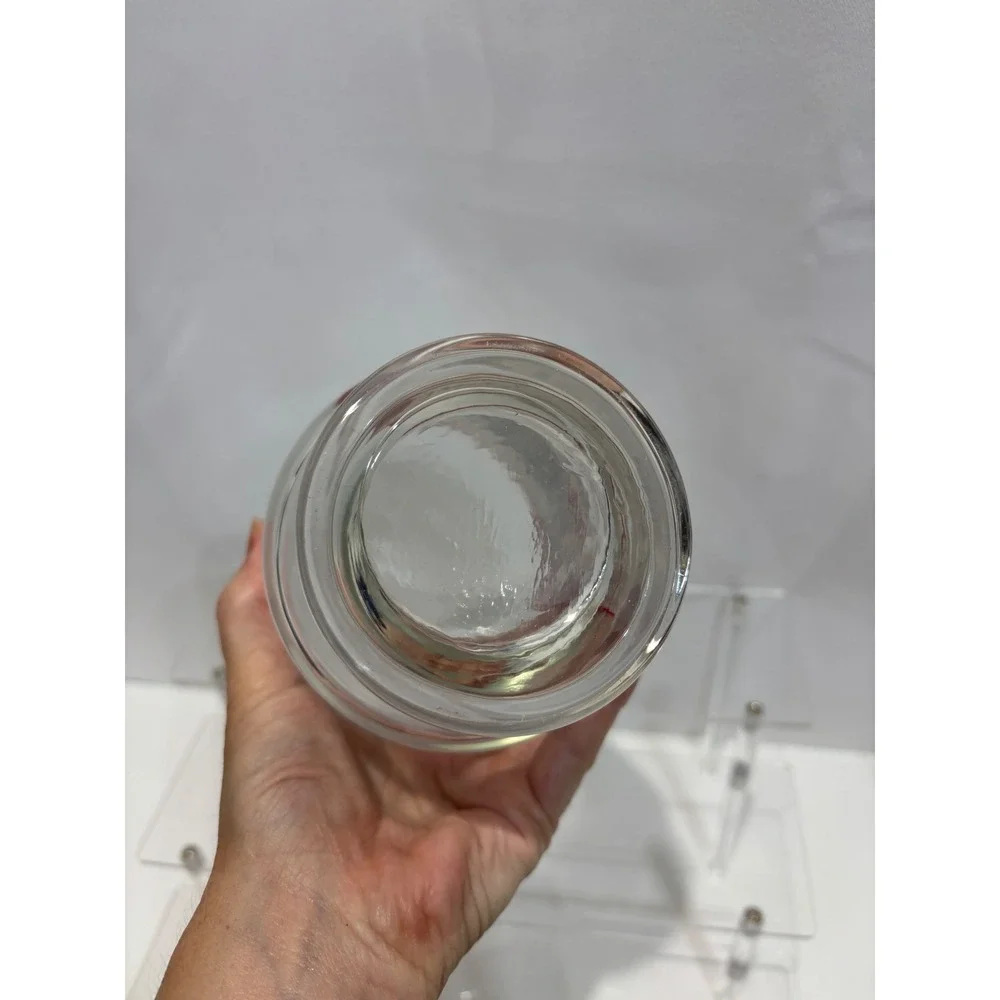 Budweiser Beer Glass OS Clear Red Vintage Footed Pilsner Lager Cup